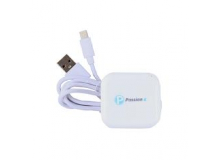 Passion4 1026 One USB Wall Charger 5V 2.4A EU Pin  With Lightning Cable,White
